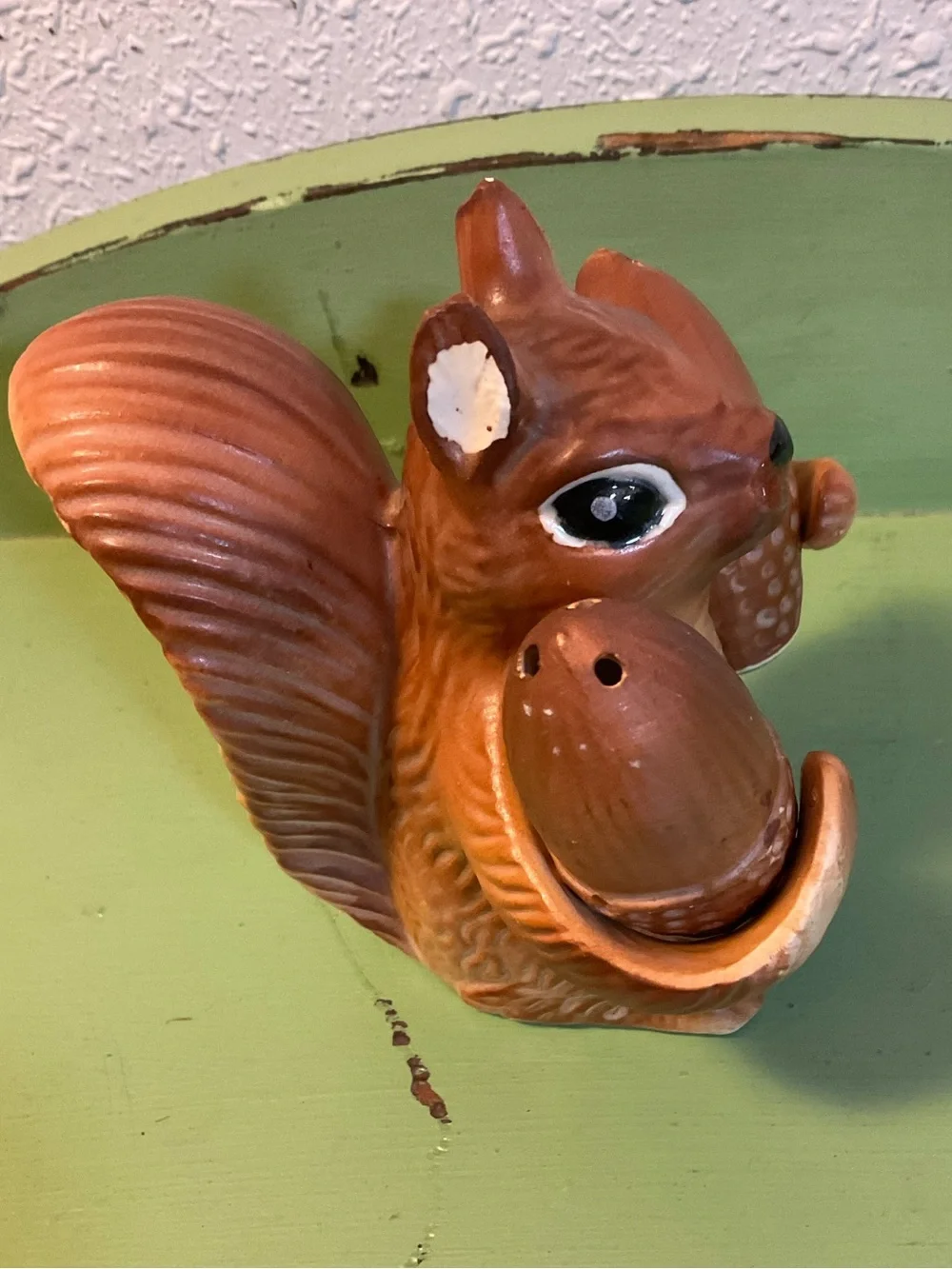 Vintage Squirrel Salt Pepper Ceramic Chipmunk Acorns